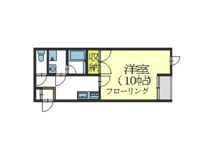 ラ・メゾンドクレール(1K/1階)の間取り写真