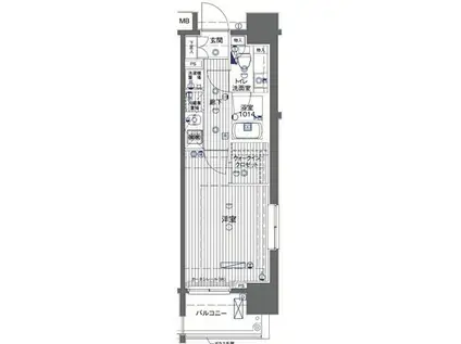 ル・リオン豊洲ウォーターフロント(1K/7階)の間取り写真