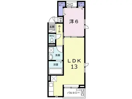 リヴェール葵(1LDK/3階)の間取り写真