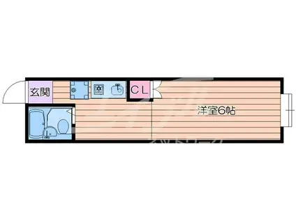 ブルーハイツ NIWA(1K/3階)の間取り写真