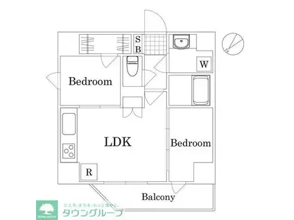 ザ レジデンス オブ トーキョー H20 スカイタワー(2LDK/7階)の間取り写真