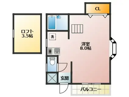 レジデンス南長崎II(ワンルーム/1階)の間取り写真