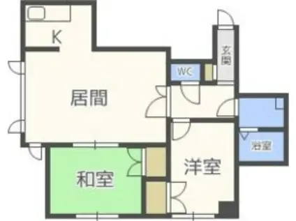 プライムハウス美園A/B(2LDK/2階)の間取り写真