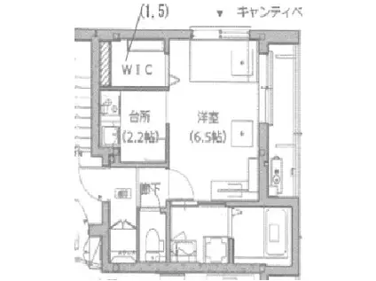 上北沢レジデンス(1K/4階)の間取り写真