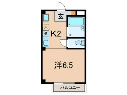 芦屋セレーノ(1K/2階)の間取り写真