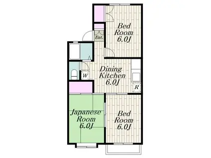 パレス大澤(3DK/1階)の間取り写真