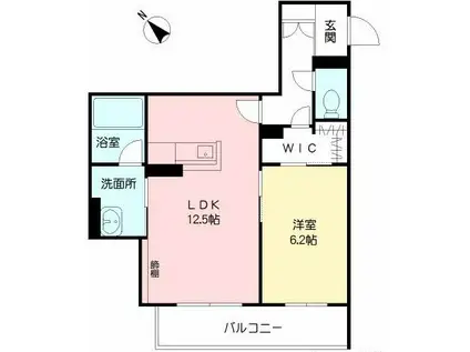 シャーメゾンステージ井尻(1LDK/3階)の間取り写真