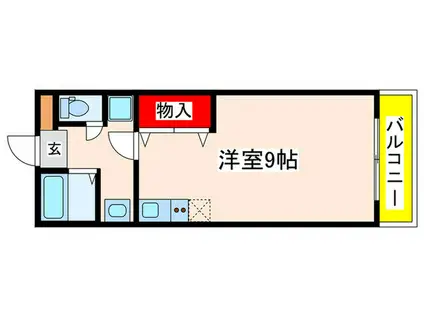 S.K.ホーム(ワンルーム/1階)の間取り写真