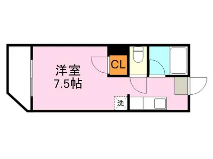 アビターレ下荒田I(ワンルーム/3階)の間取り写真