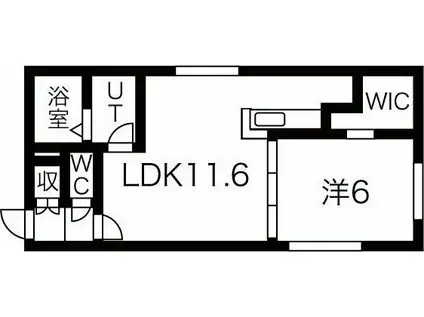 L/R N18(1LDK/4階)の間取り写真