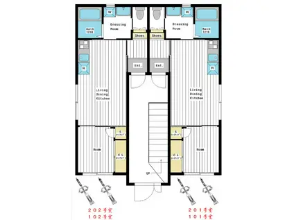 SALUT(1LDK/2階)の間取り写真