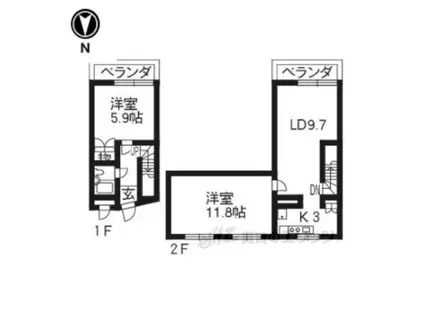 マナーハウスA(2LDK/1階)の間取り写真