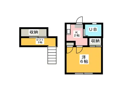 第二メゾンイール(1K/1階)の間取り写真