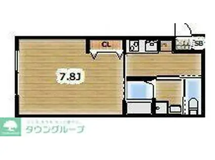 AMBITION松戸(1K/3階)の間取り写真