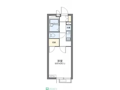 レオパレスゼルコバII(1K/1階)の間取り写真