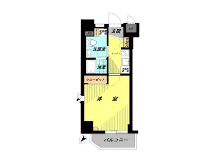 アマヴェル墨田(1K/4階)の間取り写真