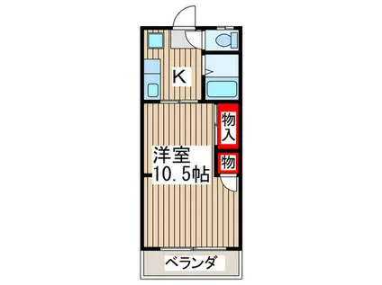 セイコーマンション(1K/2階)の間取り写真
