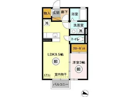 セゾン赤羽(1LDK/2階)の間取り写真