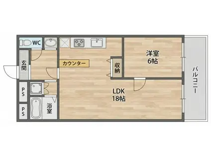 新大阪コミュニケーションプラザ(1LDK/4階)の間取り写真