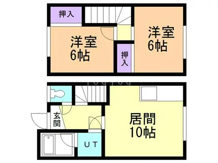 コーポ五和(2LDK/1階)の間取り写真