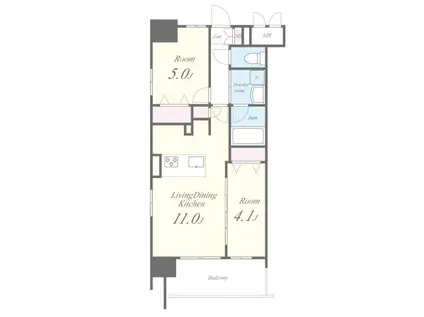 ROOTS SHINJUKU WAKAMATSUCHOルーツシンジュ(2LDK/4階)の間取り写真