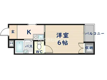 FIRST STAGE(1K/2階)の間取り写真