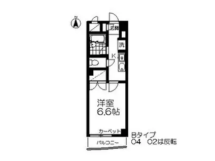 ロイヤルヒルズ柳生III(1K/7階)の間取り写真