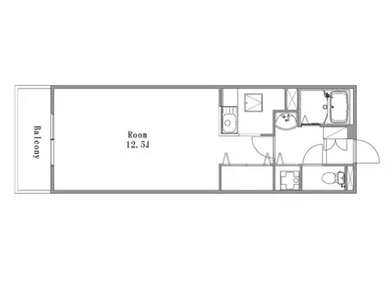 ウイングス七番館(ワンルーム/2階)の間取り写真