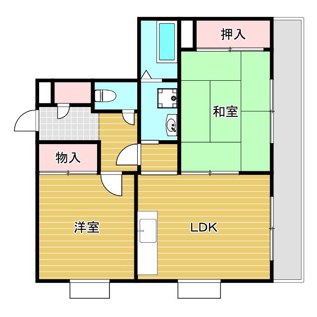 モアグレース(2LDK/2階)の間取り写真