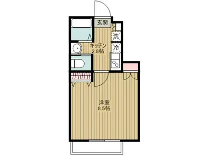 セレスト狭山市(1K/1階)の間取り写真