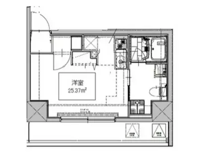 B CITY TABATA SKYCOURT(ワンルーム/3階)の間取り写真