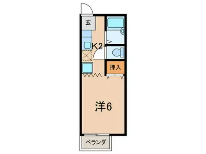 プロビデンス(1K/1階)の間取り写真
