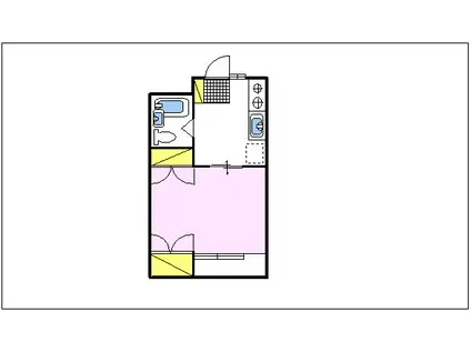 平山ハイツ(1K/2階)の間取り写真