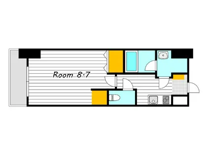 柳町CORAL(1K/6階)の間取り写真