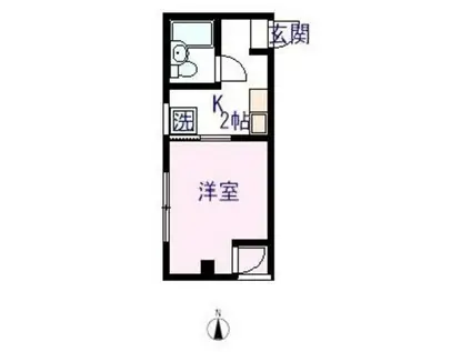 甲州ビル(1K/3階)の間取り写真