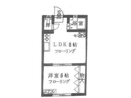 スズケイマンション(1LDK/1階)の間取り写真