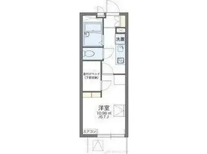 レオパレス教会前(1K/2階)の間取り写真