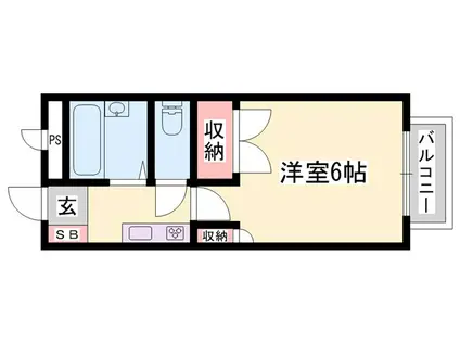 ウエルメント赤穂(1K/1階)の間取り写真