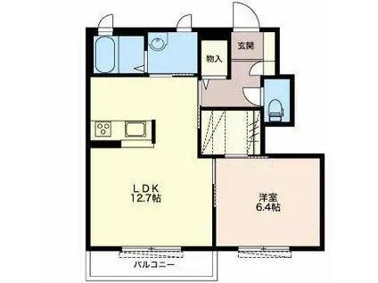 メイプルハウス(1LDK/1階)の間取り写真