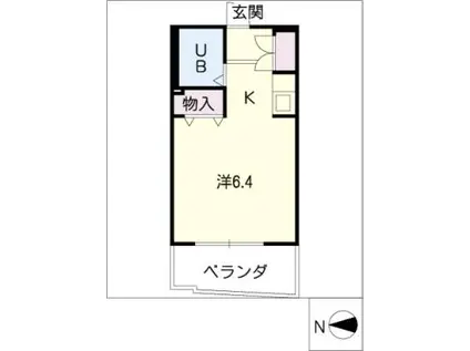 ジョイフル荒畑II(ワンルーム/2階)の間取り写真