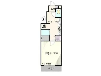 千駄木Jマンション(1K/1階)の間取り写真