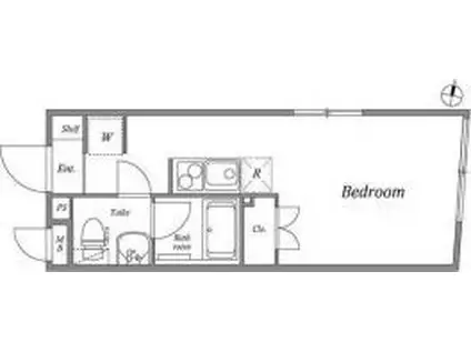 PASEO 明大前(ワンルーム/4階)の間取り写真