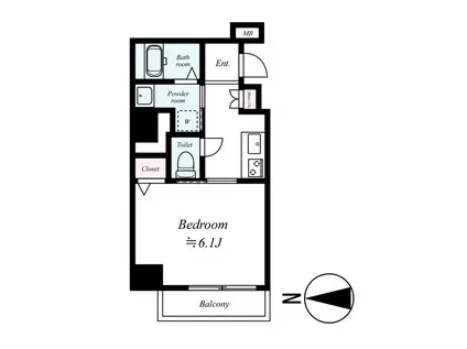 エスカーサ心斎橋イースト(1K/7階)の間取り写真