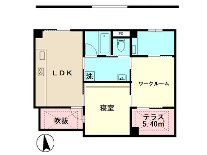 T-BASEIII(2LDK/3階)の間取り写真