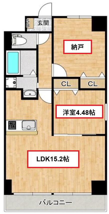 GROOVE豊中レジデンス(1SLDK/2階)の間取り写真