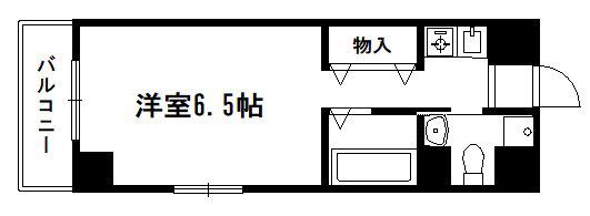 プレジール西院(1K/2階)の間取り写真