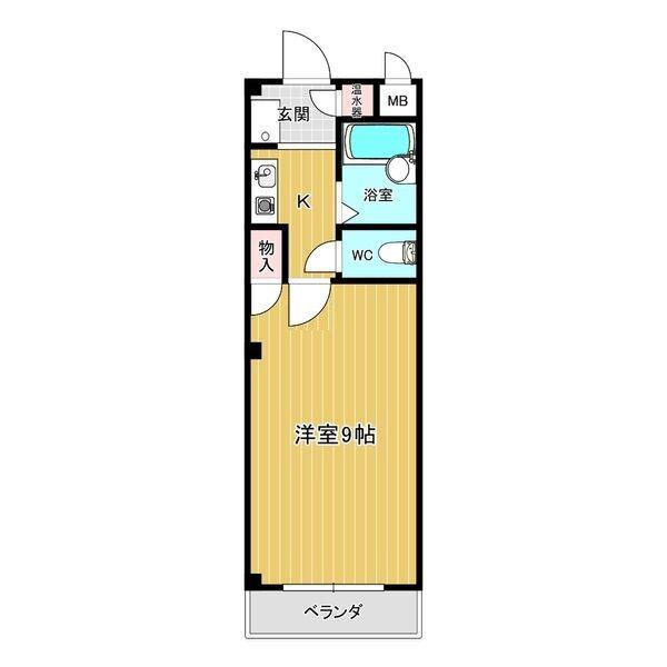グリーンヒルズ山田12(1K/2階)の間取り写真