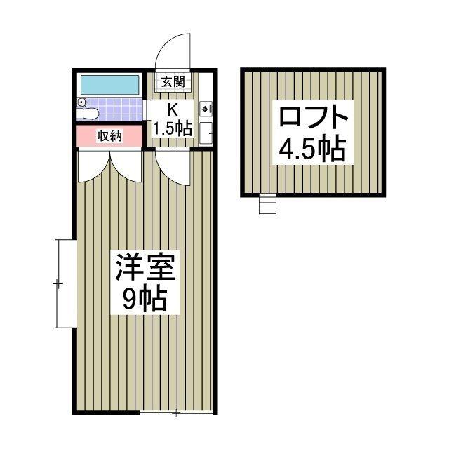 アネモネ(1K/2階)の間取り写真