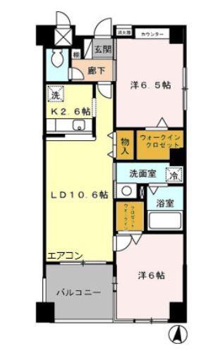 スタースクウェア(2LDK/1階)の間取り写真