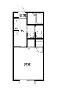 サンビアン S棟(1K/2階)の間取り写真